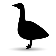 Goose icon isolated on a white background.