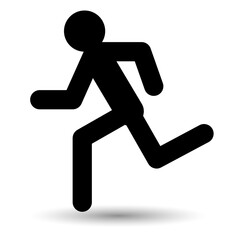 Running Man icon isolated on a white background.