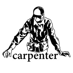 carpenter illustration logo icon design vector