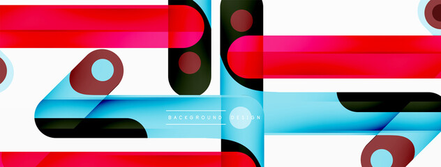 Obraz premium Colorful dynamic stripe composition. Lines geometric creative abstract background for wallpaper, banner or landing