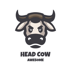 Illustration vector graphic of Head Cow, good for logo design