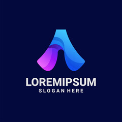 Illustration vector graphic of initial A, good for logo design