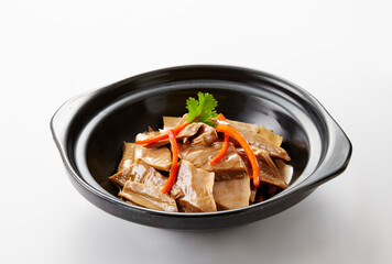 Delicious Chinese food, dry pot bamboo shoots