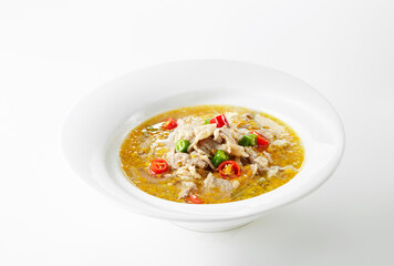 Delicious Chinese food, fat beef in sour soup