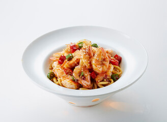 Delicious Chinese food, spicy shrimp