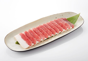 Delicious Chinese food, sliced frozen beef