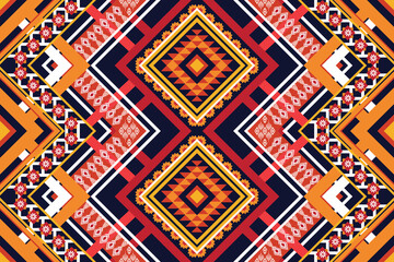 Geometric ethnic flower pattern for background,fabric,wrapping,clothing,wallpaper,Batik,carpet,embroidery style.