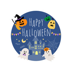 ハロウィンのアイコンのイラスト