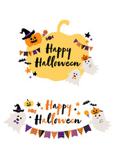 ハロウィンのアイコンのイラスト