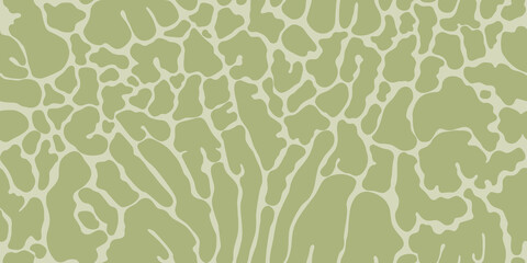 Organic seamless pattern, leather texture, fabric print, nature spots abstract bionics background. Vector  