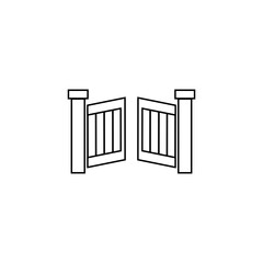 simple gate icon illustration design