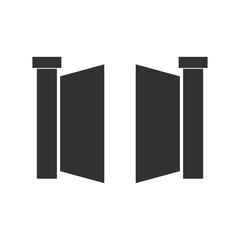 simple gate icon illustration design