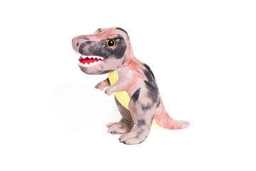 Plush toy dragon isolated on white background