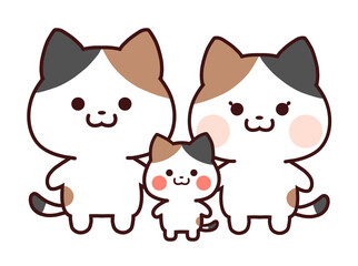 三毛猫の家族
