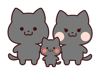 黒猫の家族
