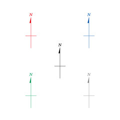 方位記号　5色セット　40