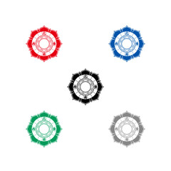 方位記号　5色セット　111