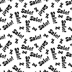 Sale seamless pattern for packaging and wrapping paper and hobbies and shops and cards