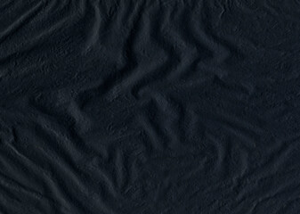 Ultra hd large image of black very thin extra matt copy paper with wavy wrinkles and small dust particles, high detailed wallpaper background for presentations material mockup with copy space for text