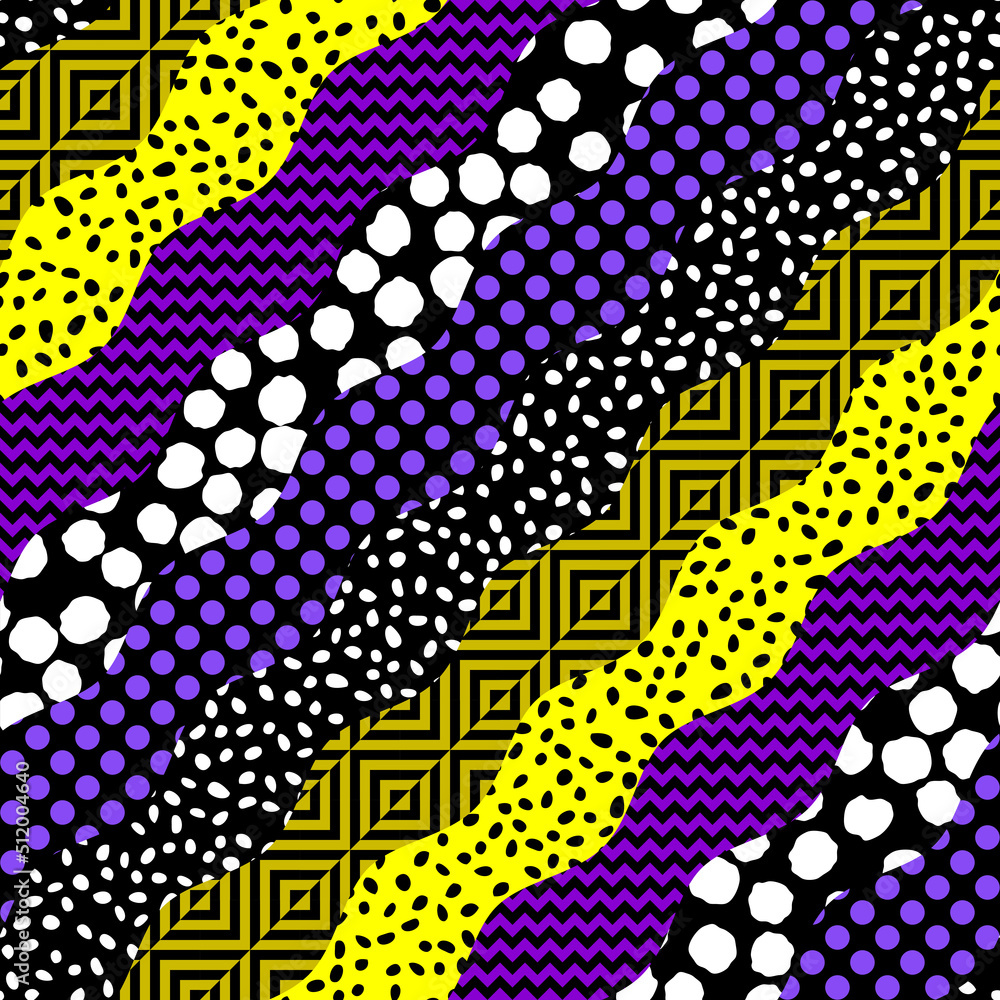 Leinwandbilder Seamless vector pattern. Abstract square texture