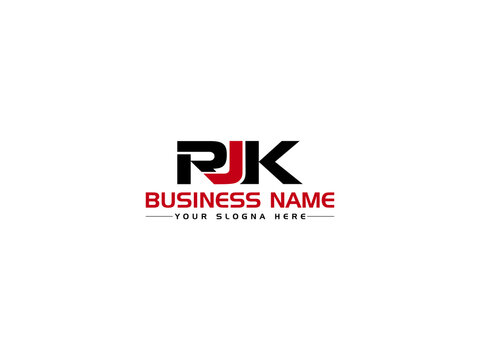 Initial RJK Logo Letter, Colorful RJ Logo Icon Vector Image Design For Shop