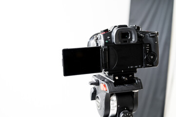 Naklejka premium スタジオ撮影イメージ カメラ 写真