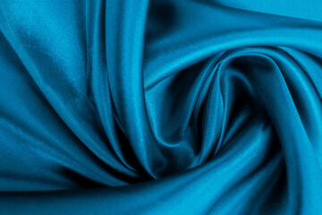 Obraz premium blue fabric texture background, abstract, closeup texture of cloth 