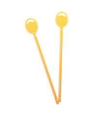 yellow drumstick musical instrument