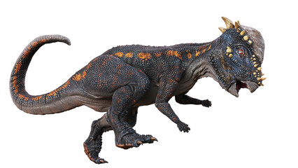 Pachycephalosaurus, dinosaur from the Late Cretaceous period, isolated on white background