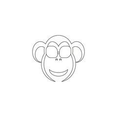 monkey icon vector illustration design element