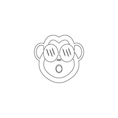 Obraz premium monkey icon vector illustration design element