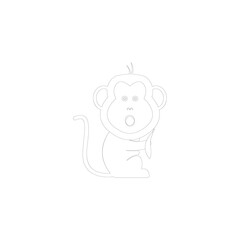 monkey icon vector illustration design element