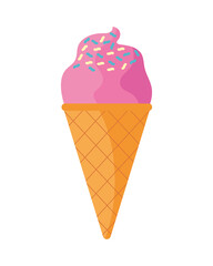 pink ice cream