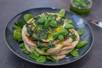 Indian naan flat bread on a table