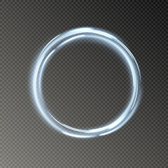 Fototapeta na wymiar Vector circular light beam isolated on transparent background. Glowing neon light effect. Vector illustration. Glowing ellipse line. lighting png