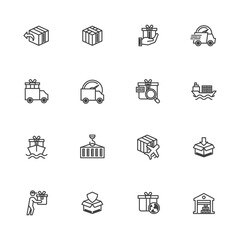 Simple Set of Delivery Related Vector Line Icons. linear style sign for mobile concept and web design. line vector icon. Symbol, logo illustration.