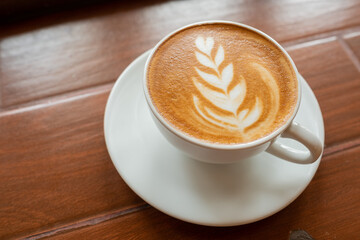 hot coffee cup on table, relax time, morning time
