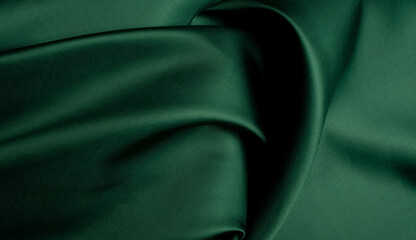 green fabric texture background, abstract, closeup texture of cloth