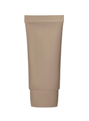Blank tube of cosmetic product isolated on white