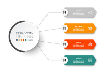 Infographic template business concept with diagram.