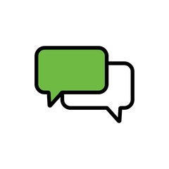 Dialog. Vector icon. Flat illustration isolated.