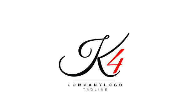  Alphabet letters Initials logo K4