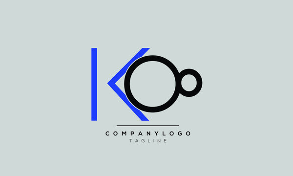 Alphabet letters Initials logo K8