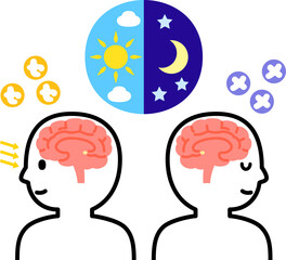 朝と夜の脳、セロトニンとメラトニン