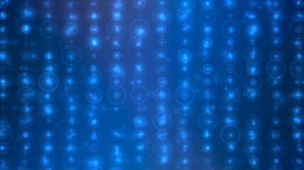 Naklejka na ściany i meble Abstract futuristic glowing geometric blue background