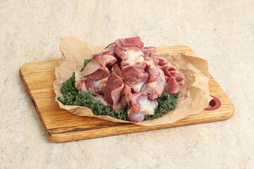 Raw chicken stomach for cooking