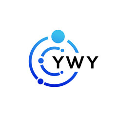 YWY letter technology logo design on white background. YWY creative initials letter IT logo concept. YWY letter design.  - obrazy, fototapety, plakaty