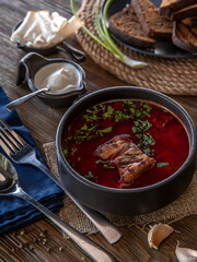 Borsch, Traditional Ukrainian Food, Restaurant food