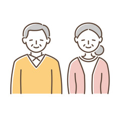 おじいさんとおばあさん　シニア夫婦
