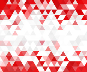 Geometric triangle background red white